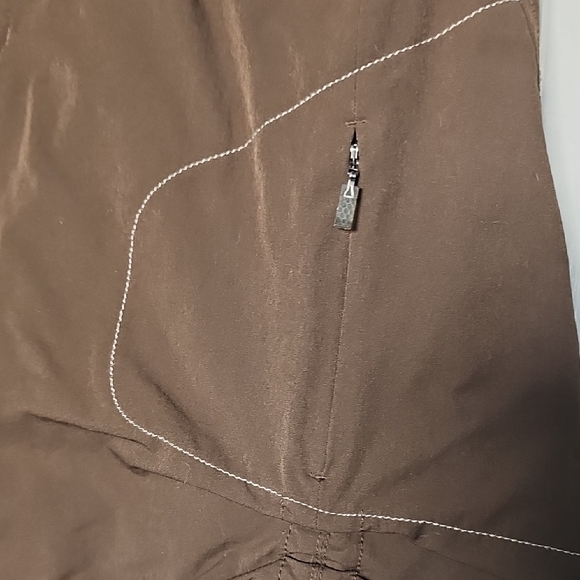 Mountain Hardware Sz 6 Brown Tennis Mini Skirt with Blue Accents - Picture 4 of 14